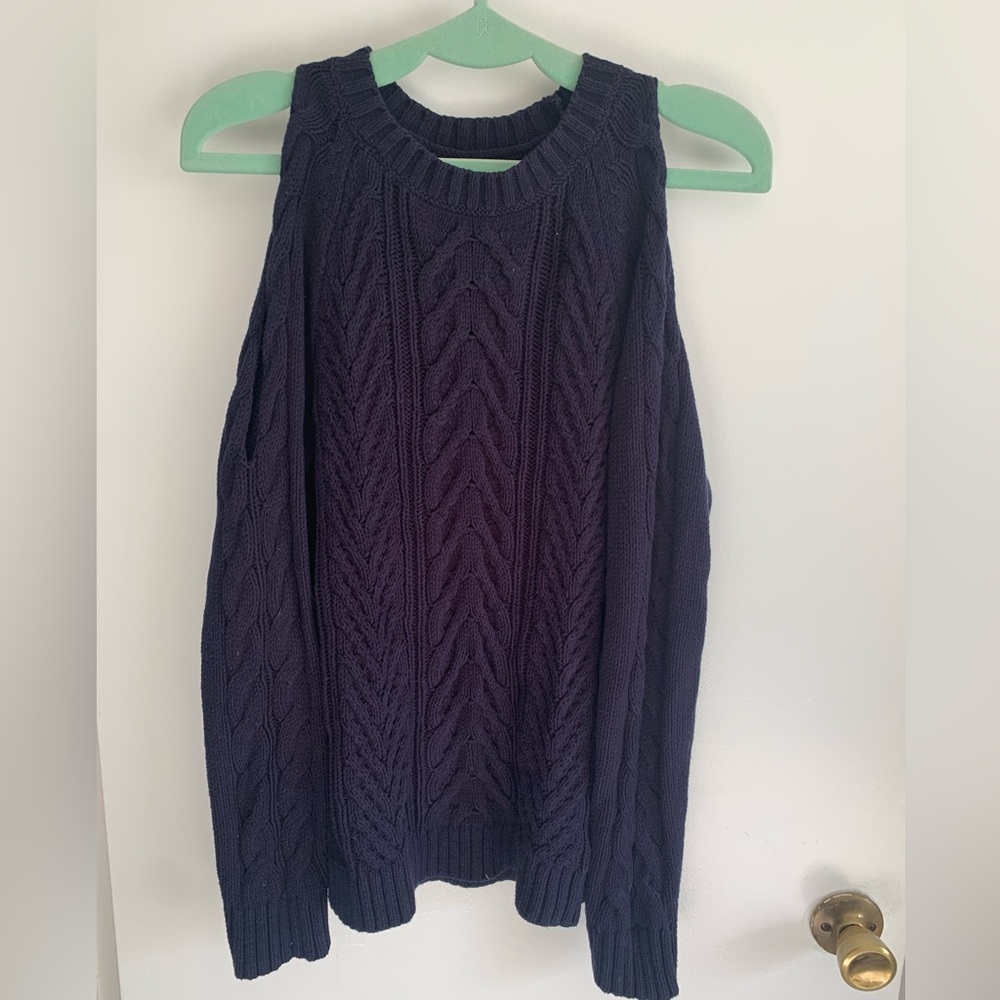 Cold shoulder sweater